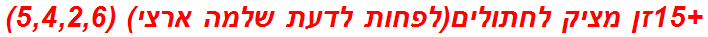 +15זן מציק לחתולים(לפחות לדעת שלמה ארצי) (5,4,2,6)