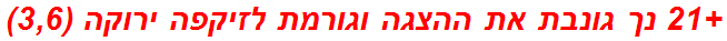 +21 נך גונבת את ההצגה וגורמת לזיקפה ירוקה (3,6)