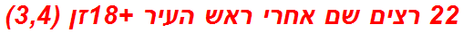 22 רצים שם אחרי ראש העיר +18זן (3,4)