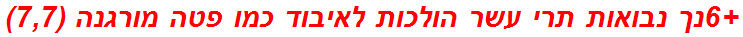 +6נך נבואות תרי עשר הולכות לאיבוד כמו פטה מורגנה (7,7)