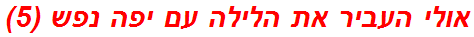 אולי העביר את הלילה עם יפה נפש (5)