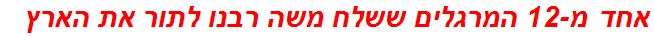 אחד מ-12 המרגלים ששלח משה רבנו לתור את הארץ