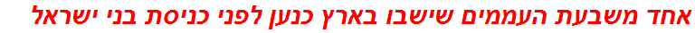 אחד משבעת העממים שישבו בארץ כנען לפני כניסת בני ישראל