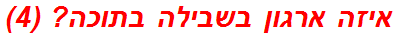 איזה ארגון בשבילה בתוכה? (4)