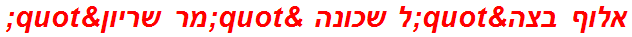 אלוף בצה"ל שכונה "מר שריון"