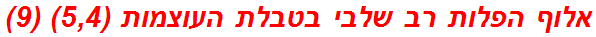 אלוף הפלות רב שלבי בטבלת העוצמות (5,4) (9)