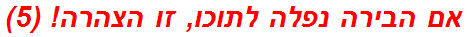 אם הבירה נפלה לתוכו, זו הצהרה! (5)