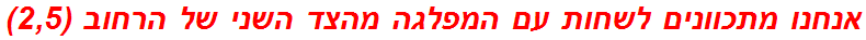 אנחנו מתכוונים לשחות עם המפלגה מהצד השני של הרחוב (2,5)