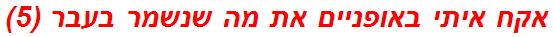 אקח איתי באופניים את מה שנשמר בעבר (5)