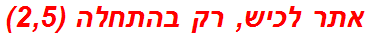 אתר לכיש, רק בהתחלה (2,5)