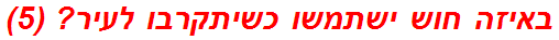 באיזה חוש ישתמשו כשיתקרבו לעיר? (5)