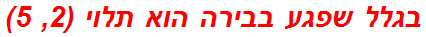 בגלל שפגע בבירה הוא תלוי (2, 5)