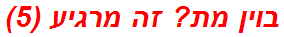 בוין מת? זה מרגיע (5)