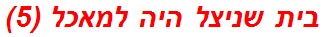 בית שניצל היה למאכל (5)