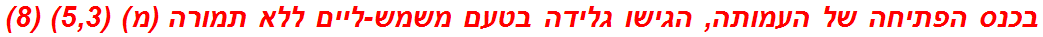 בכנס הפתיחה של העמותה, הגישו גלידה בטעם משמש-ליים ללא תמורה (מ) (5,3) (8)