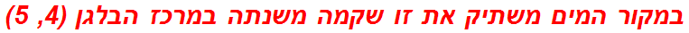 במקור המים משתיק את זו שקמה משנתה במרכז הבלגן (4, 5)