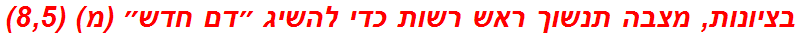 בציונות, מצבה תנשוך ראש רשות כדי להשיג ״דם חדש״ (מ) (8,5)