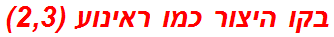 בקו היצור כמו ראינוע (2,3)