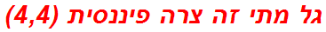 גל מתי זה צרה פיננסית (4,4)