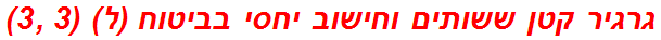 גרגיר קטן ששותים וחישוב יחסי בביטוח (ל) (3 ,3)