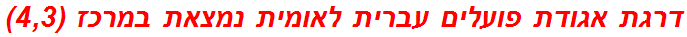 דרגת אגודת פועלים עברית לאומית נמצאת במרכז (4,3)