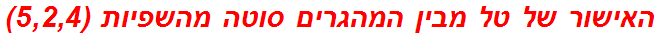 האישור של טל מבין המהגרים סוטה מהשפיות (5,2,4)