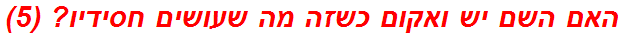 האם השם יש ואקום כשזה מה שעושים חסידיו? (5)