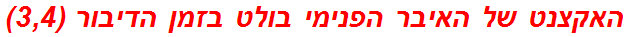 האקצנט של האיבר הפנימי בולט בזמן הדיבור (3,4)