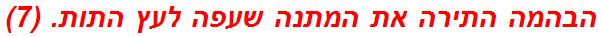 הבהמה התירה את המתנה שעפה לעץ התות. (7)