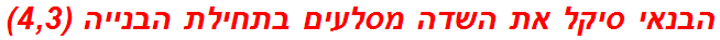 הבנאי סיקל את השדה מסלעים בתחילת הבנייה (4,3)