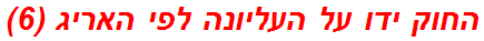 החוק ידו על העליונה לפי האריג (6)