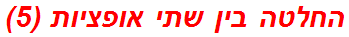 החלטה בין שתי אופציות (5)