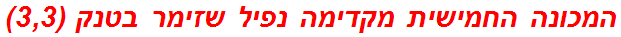 המכונה החמישית מקדימה נפיל שזימר בטנק (3,3)