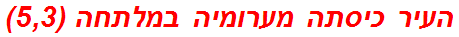 העיר כיסתה מערומיה במלתחה (5,3)