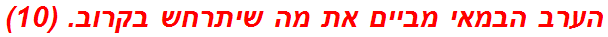 הערב הבמאי מביים את מה שיתרחש בקרוב. (10)