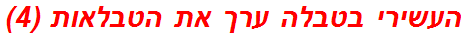 העשירי בטבלה ערך את הטבלאות (4)