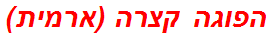 הפוגה קצרה (ארמית)