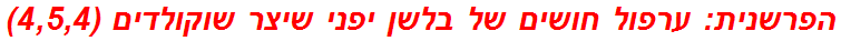 הפרשנית: ערפול חושים של בלשן יפני שיצר שוקולדים (4,5,4)