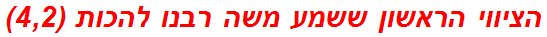 הציווי הראשון ששמע משה רבנו להכות (4,2)