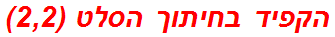 הקפיד בחיתוך הסלט (2,2)