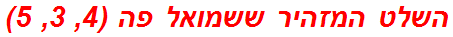 השלט המזהיר ששמואל פה (4, 3, 5)