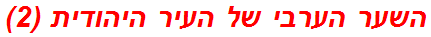 השער הערבי של העיר היהודית (2)