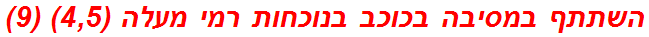 השתתף במסיבה בכוכב בנוכחות רמי מעלה (4,5) (9)