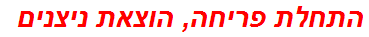 התחלת פריחה, הוצאת ניצנים