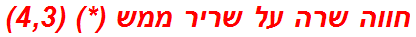 חווה שרה על שריר ממש (*) (4,3)