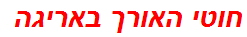 חוטי האורך באריגה