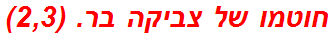 חוטמו של צביקה בר. (2,3)