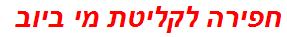 חפירה לקליטת מי ביוב