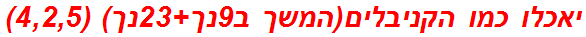 יאכלו כמו הקניבלים(המשך ב9נך+23נך) (4,2,5)