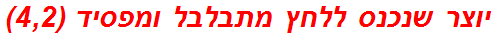 יוצר שנכנס ללחץ מתבלבל ומפסיד (4,2)